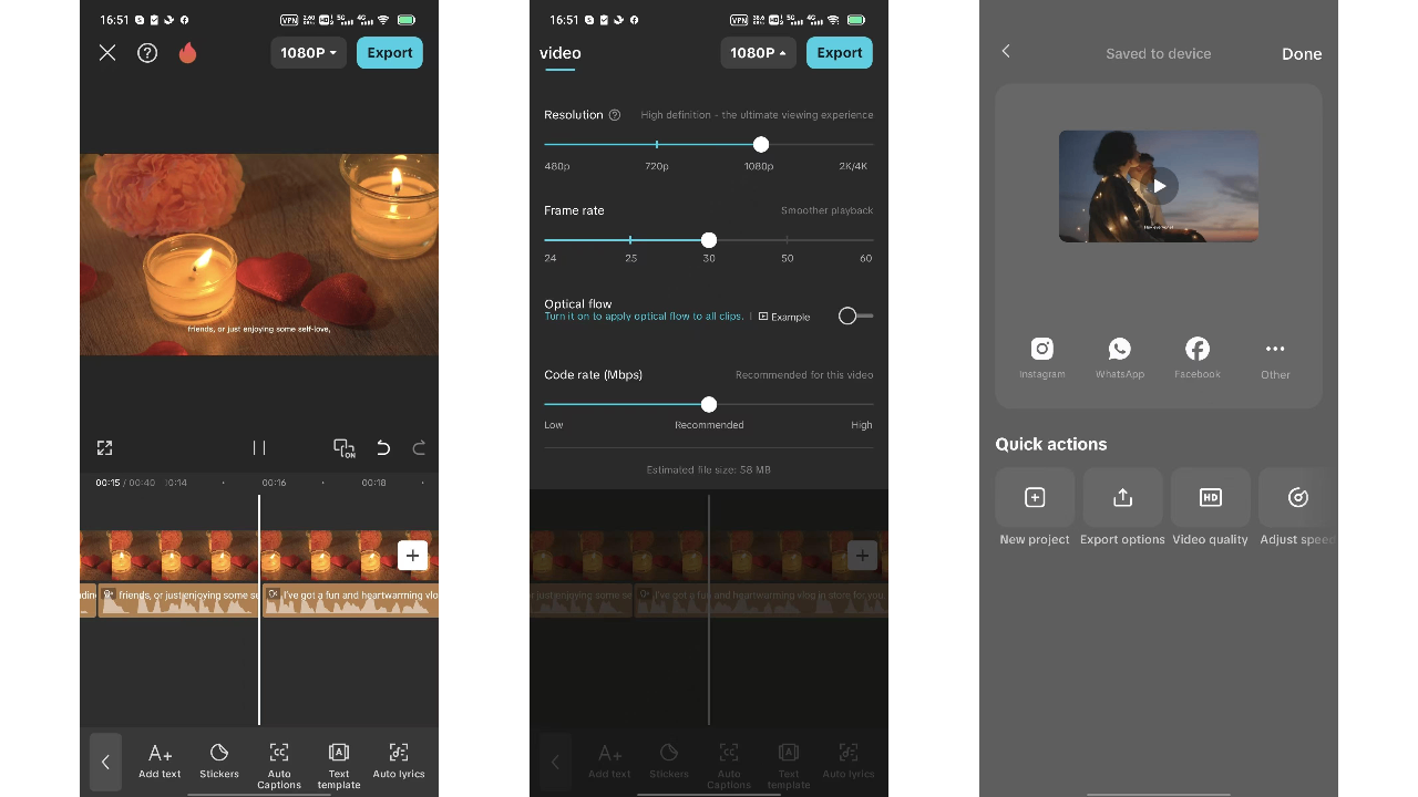 Export and share high-quality content seamlessly