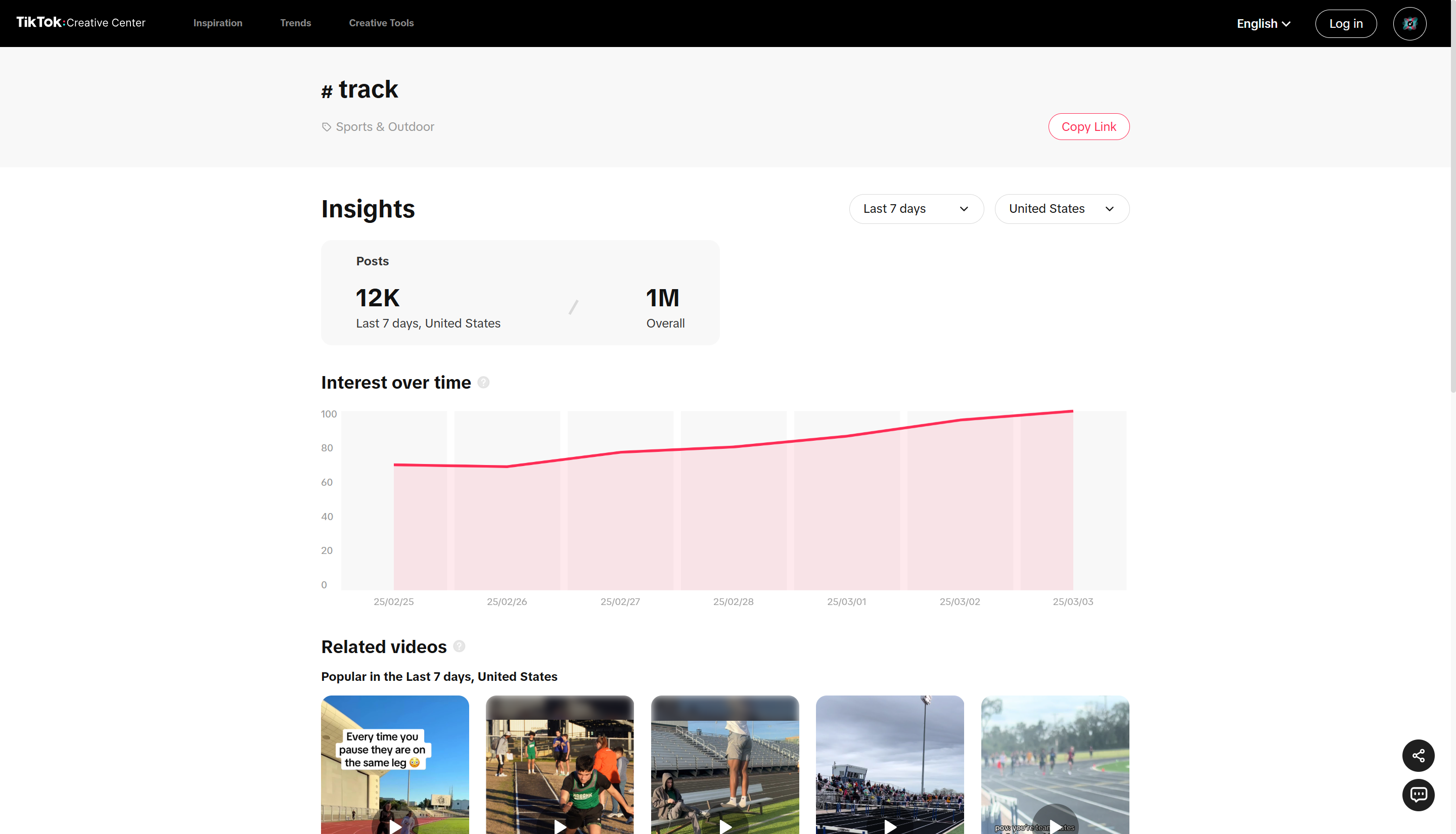 TikTok hashtag-analysetool: TikTok Analytics (ingebouwd)