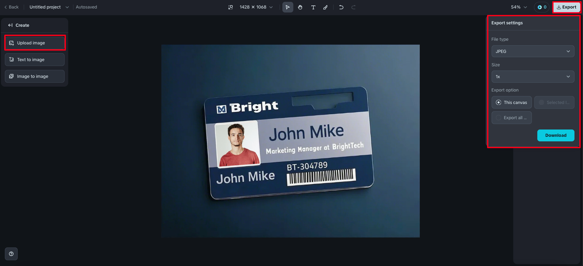Make employee card design