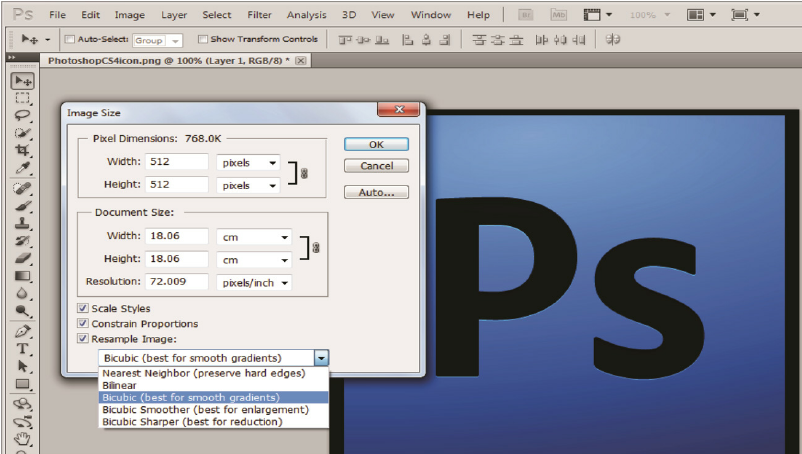 A quick way to adjust the size of film grains in Photoshop