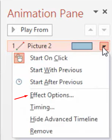 Scegliere un effetto sonoro per l'effetto macchina da scrivere in PowerPoint