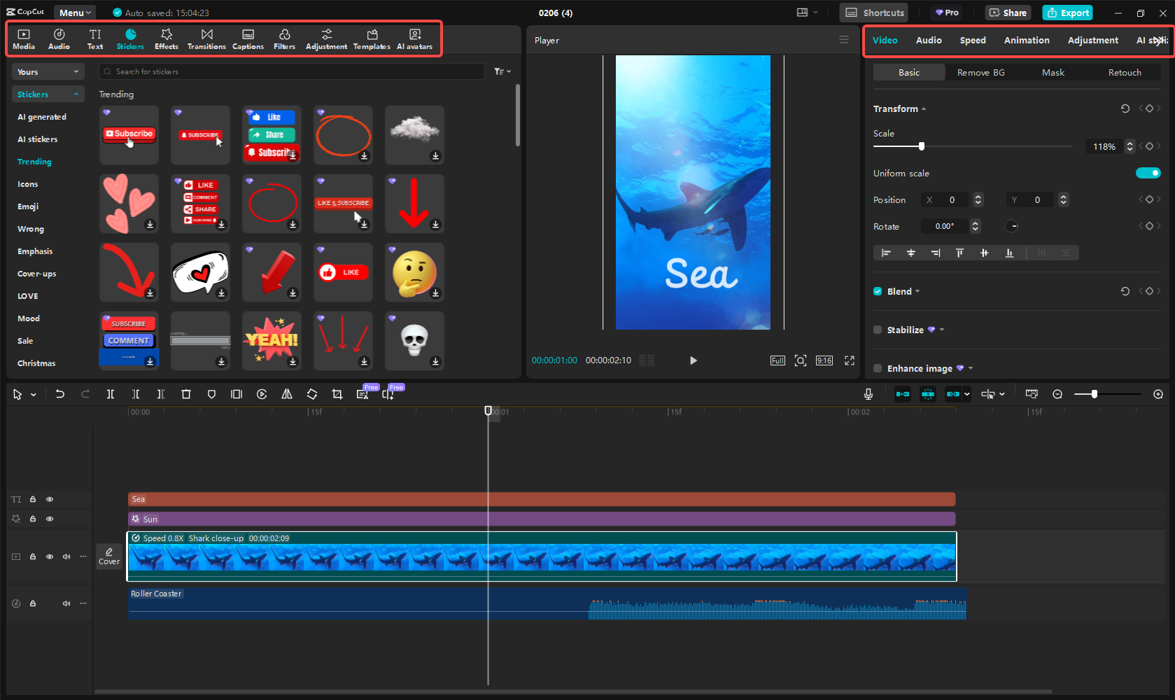 Redigera rulle i CapCut