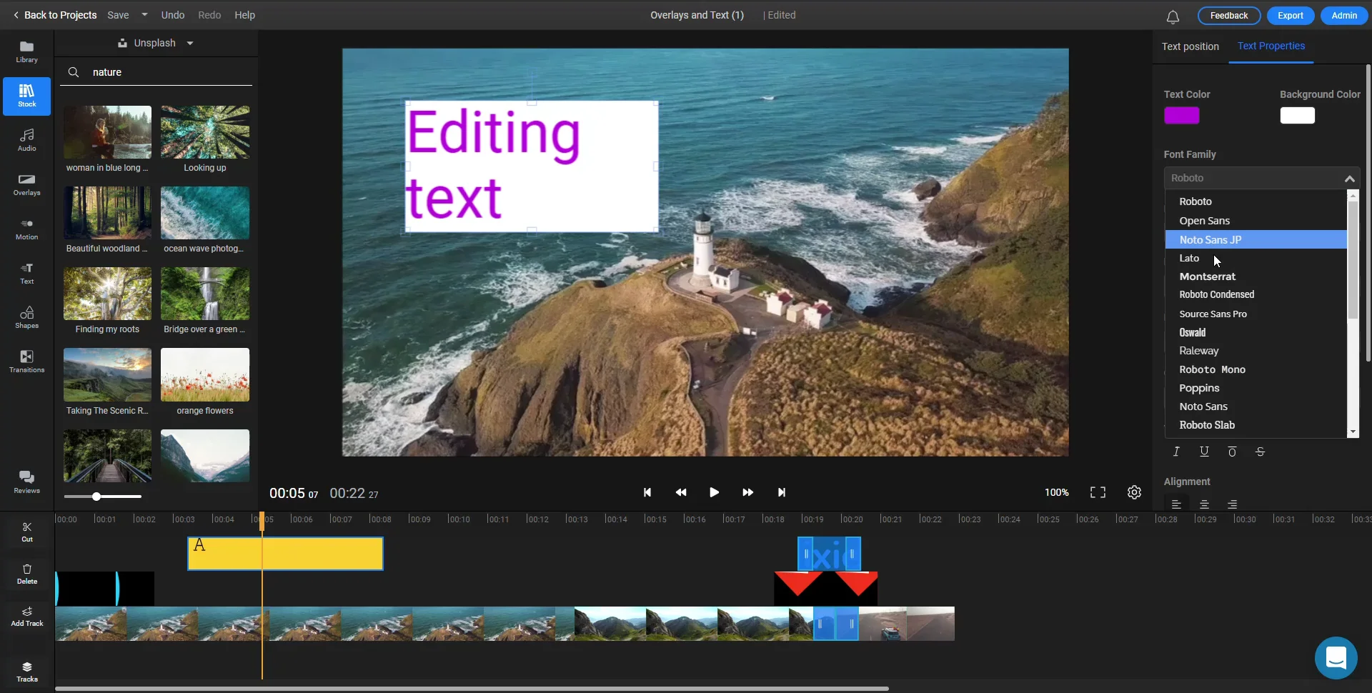 Flixierin käyttöliittymä - luotettava työkalu tekstin kirjoittamiseen videoille