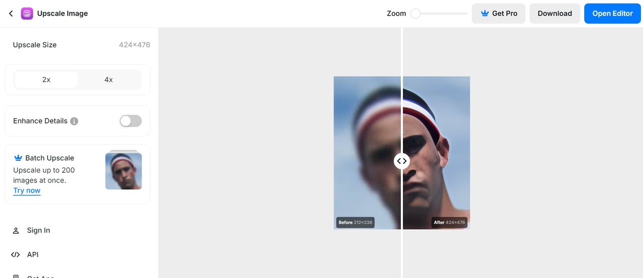 Enhance pixelated image