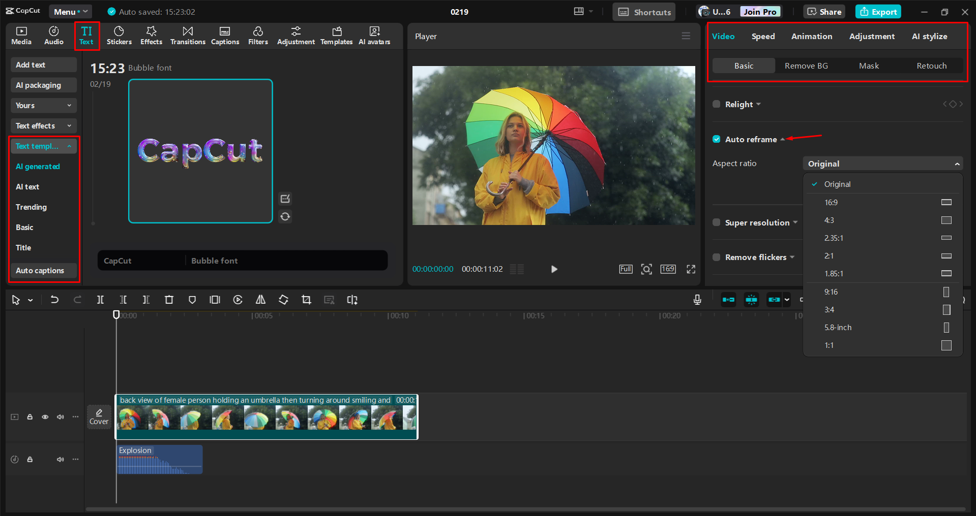 Pagpapahusay ng video na may mga body effect sa CapCut desktop video editor
