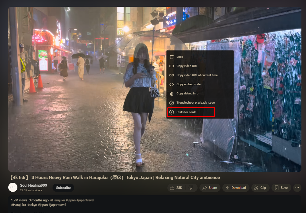 Right-click once to open the menu