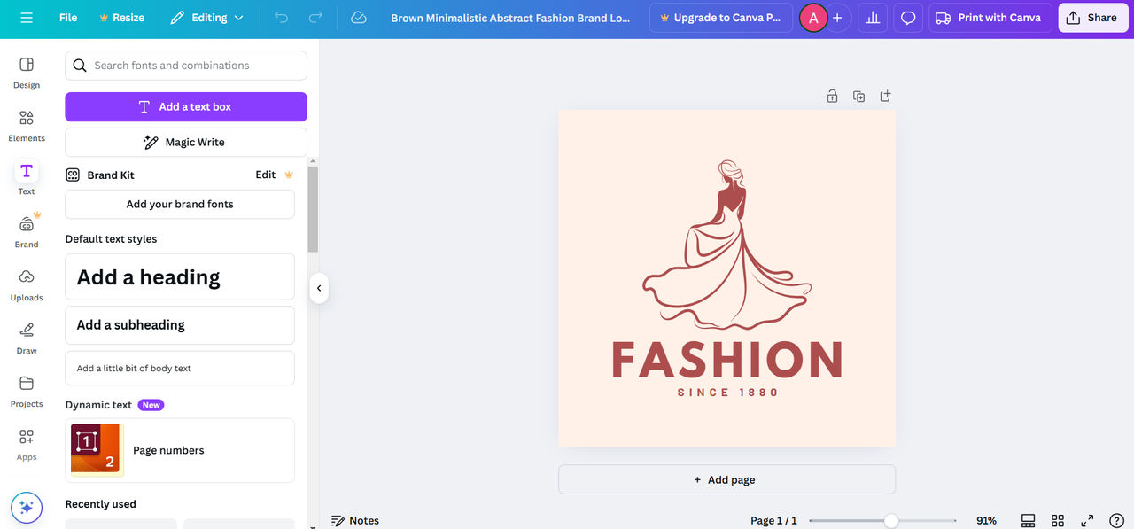 ผู้ผลิตโลโก้แฟชั่น Canva