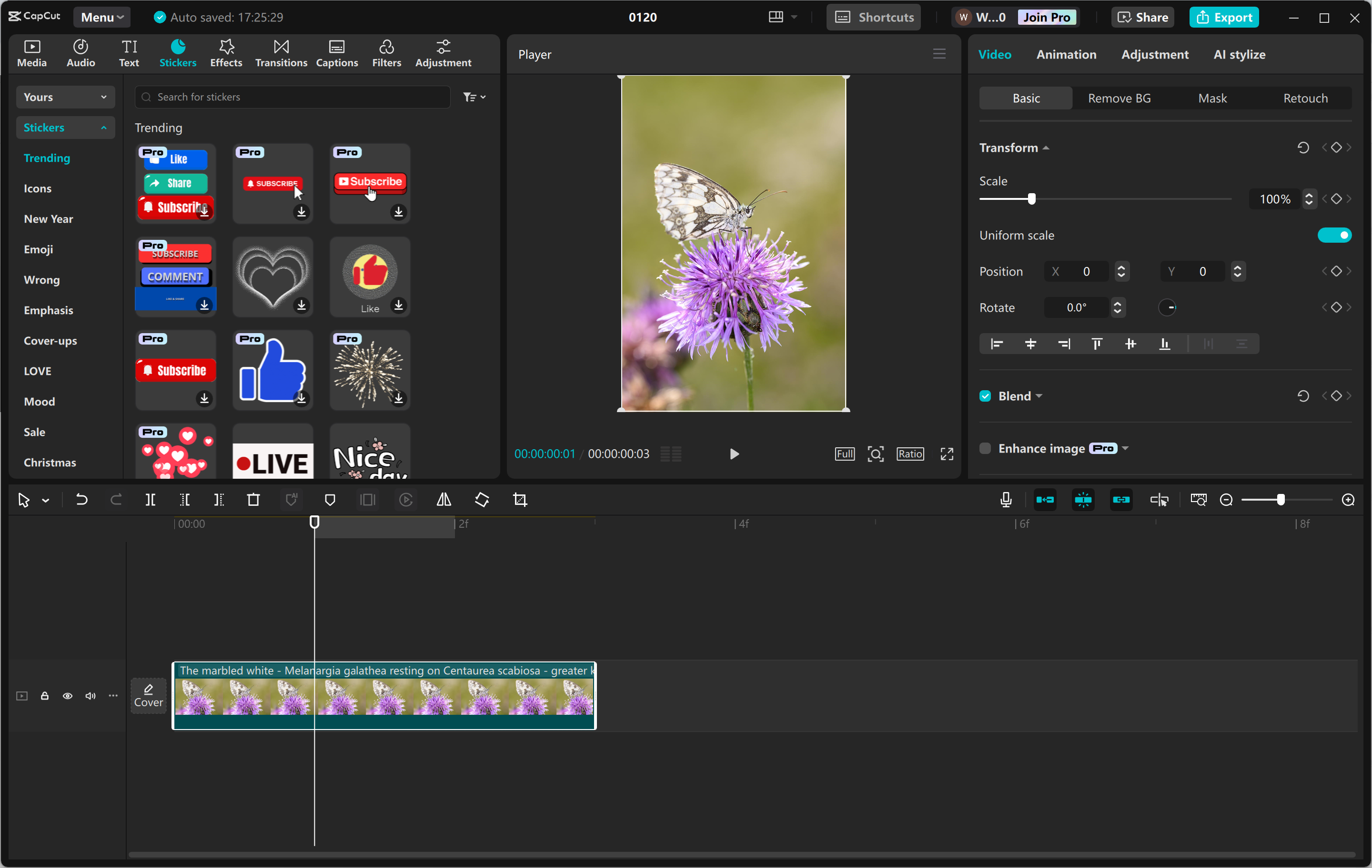 Interface of the CapCut desktop video editor - a quick way to edit and enhance YouTube shorts