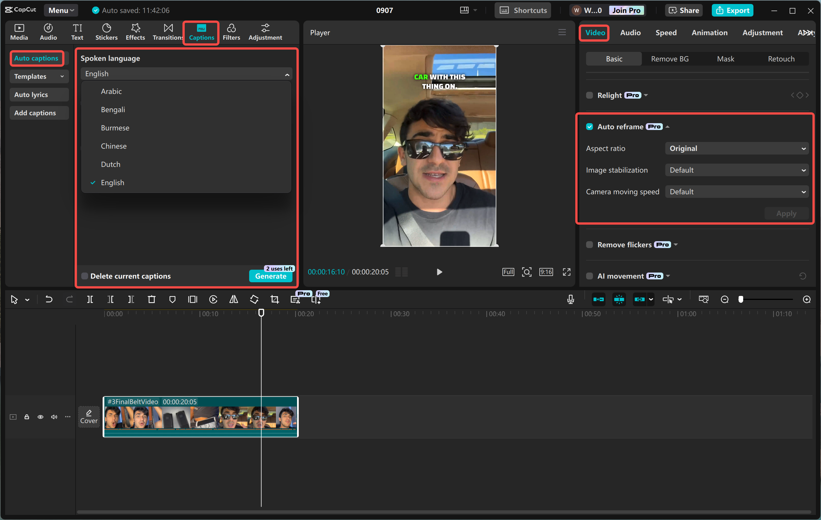 A TikTok videó javítása a CapCut asztali videószerkesztő segítségével