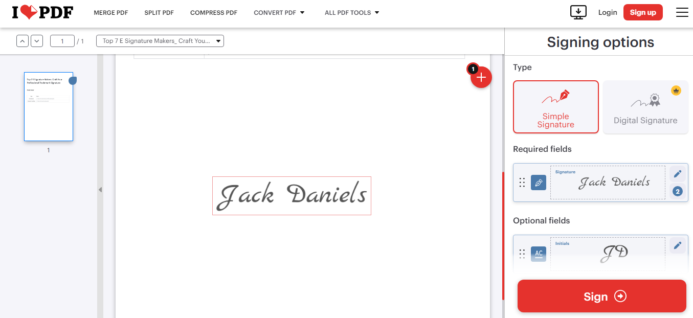 무료 전자 서명 제작기 온라인