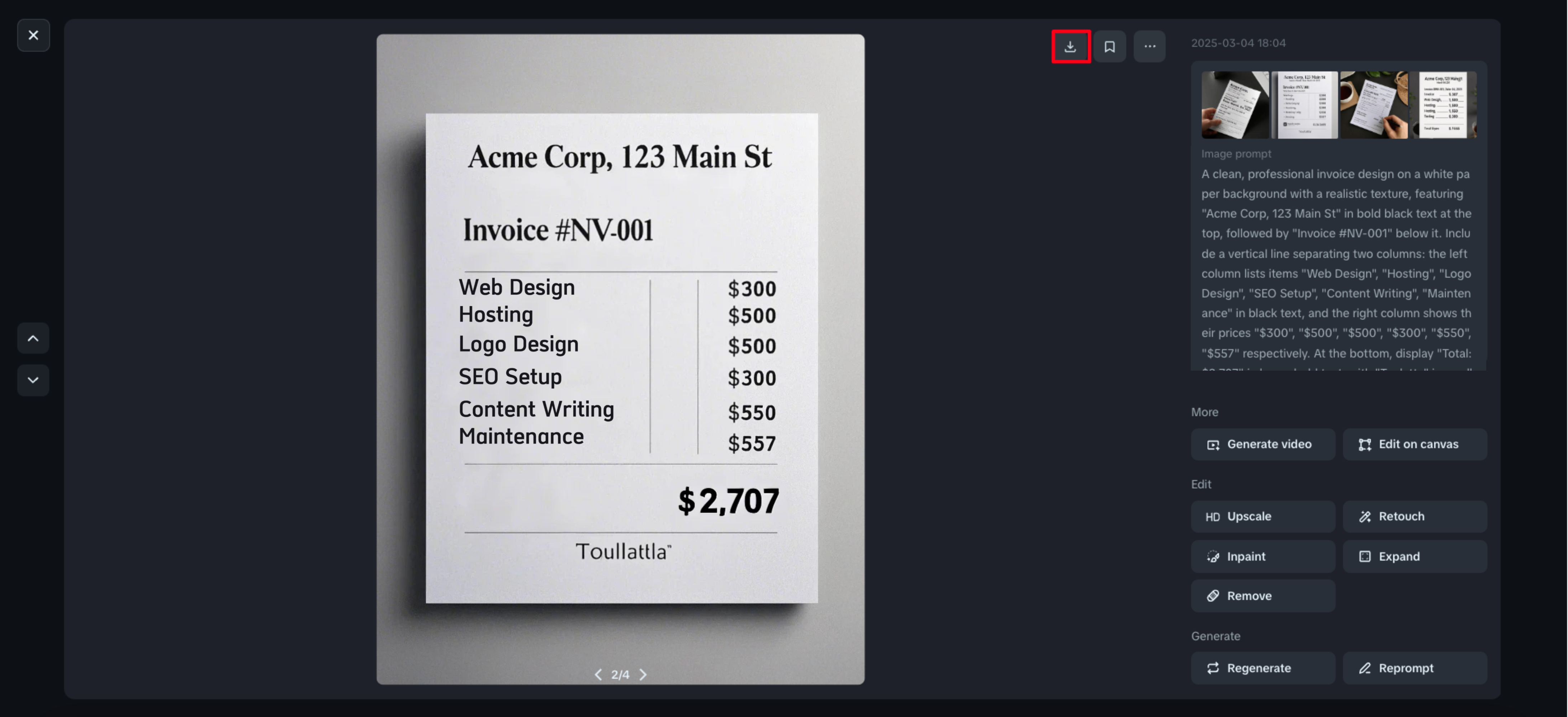 Download your invoice
