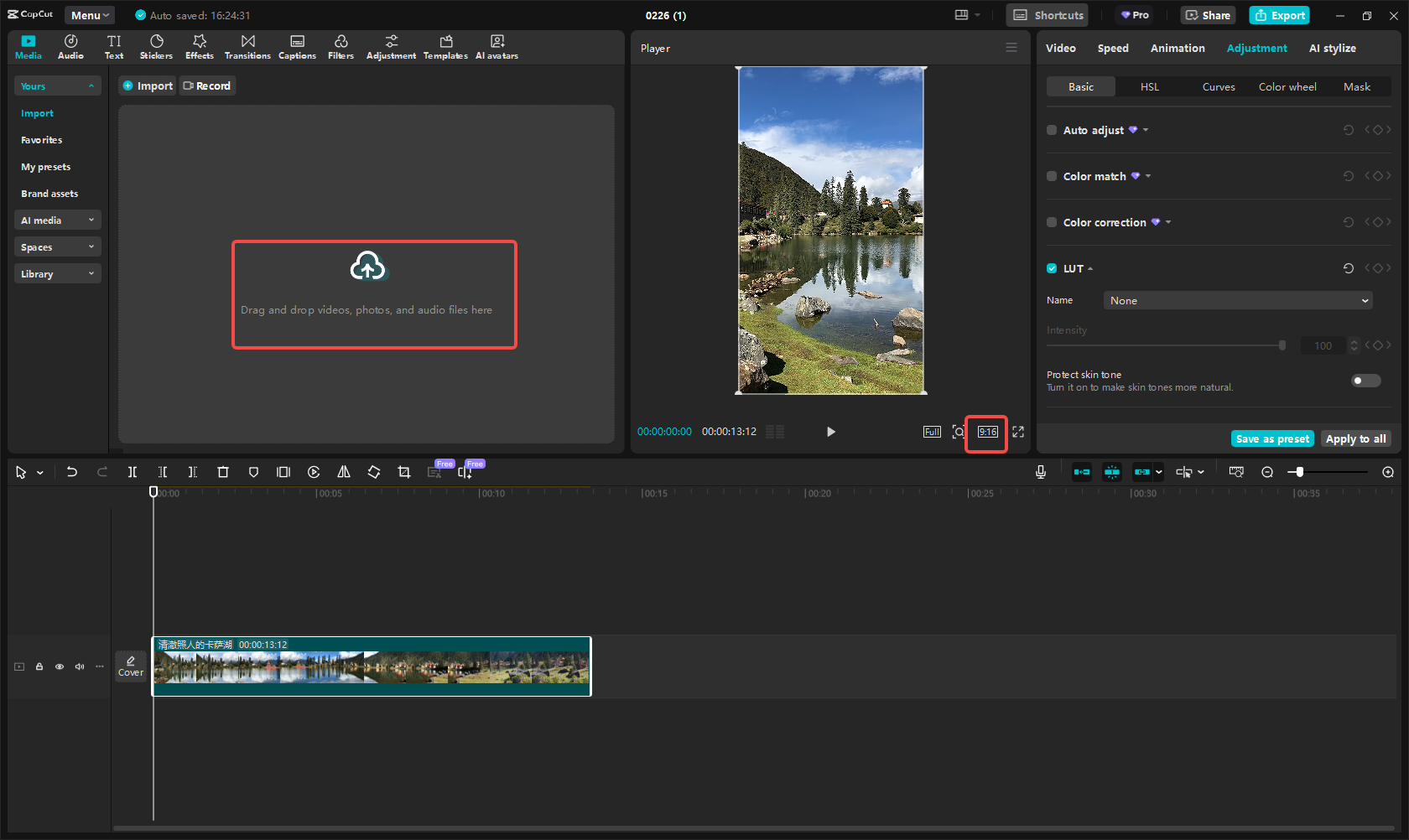 Import your travel footage