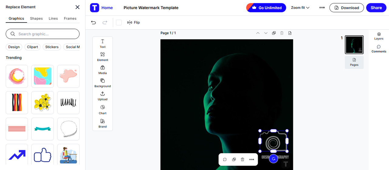 ปรับแต่งลายน้ำของคุณ