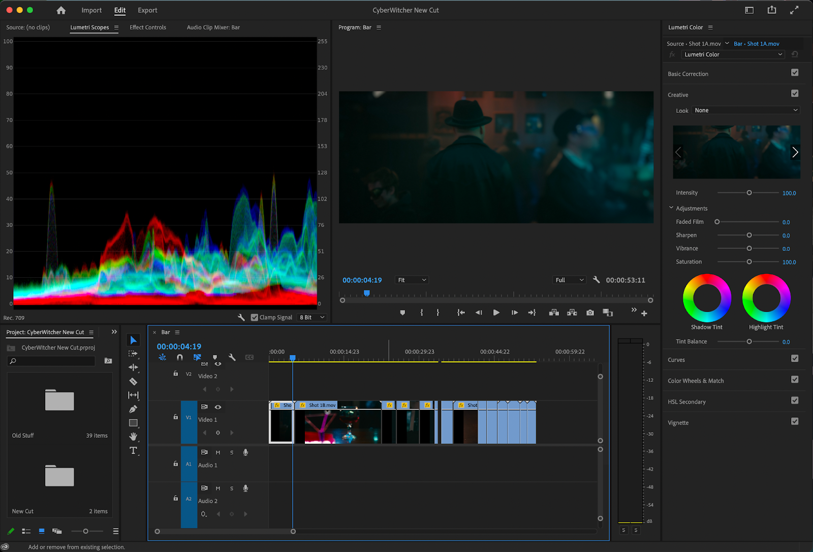 Interface of Adobe Premiere Rush - one of the best reels editing software for PC