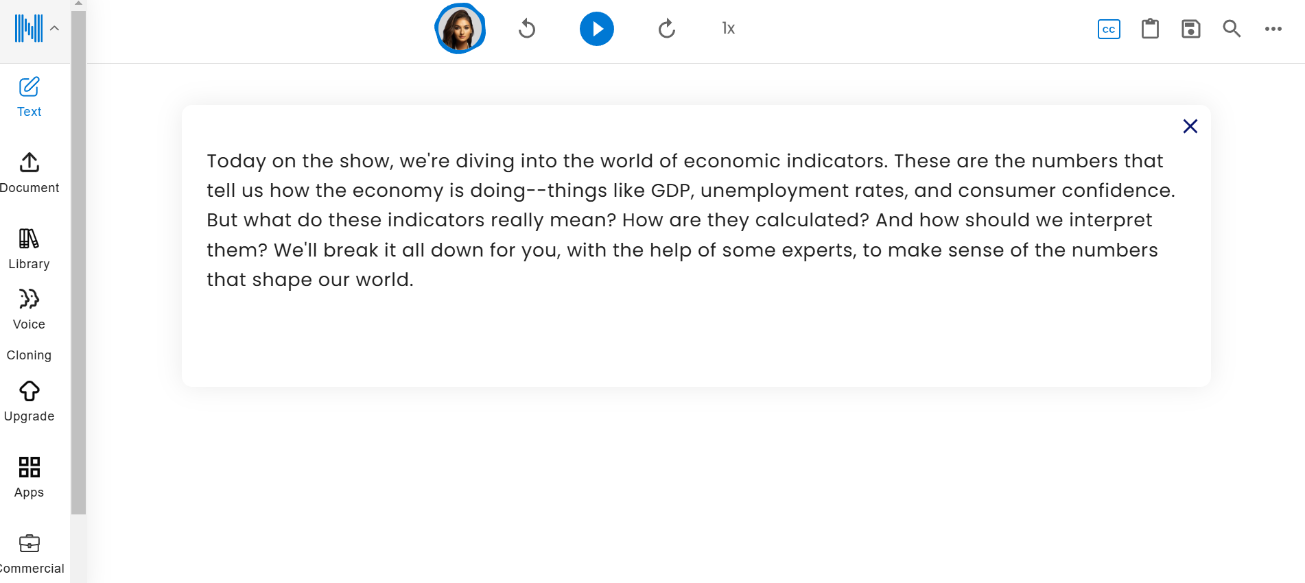 Interface IA NaturalReaser