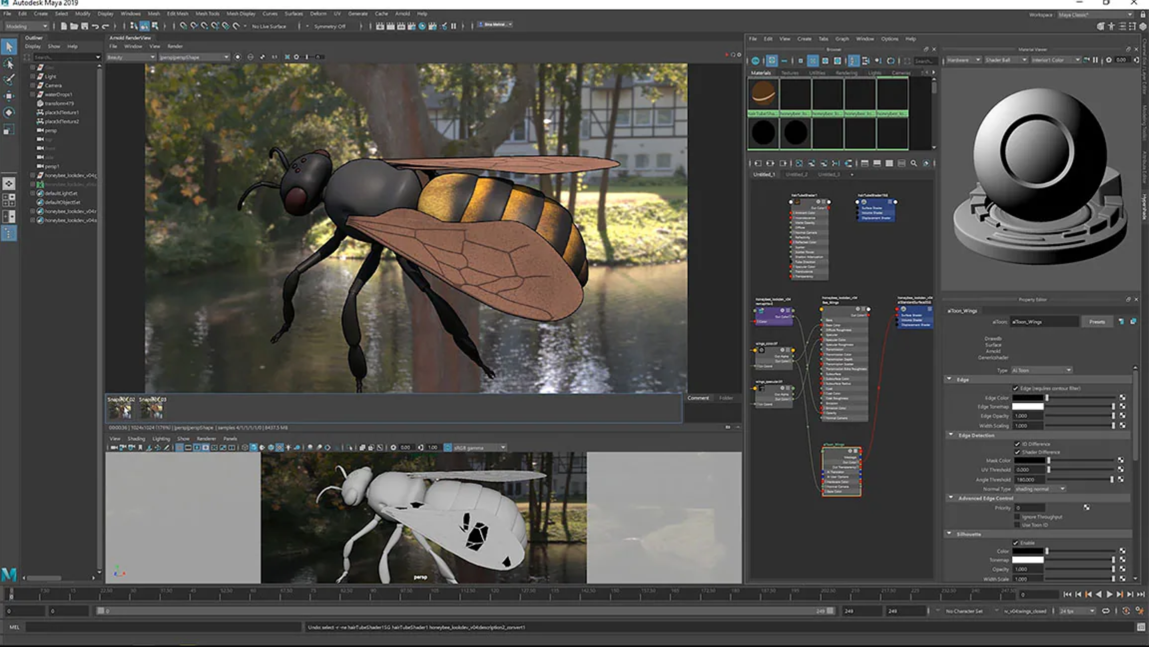Interface of creating explainer videos with Autodesk Maya