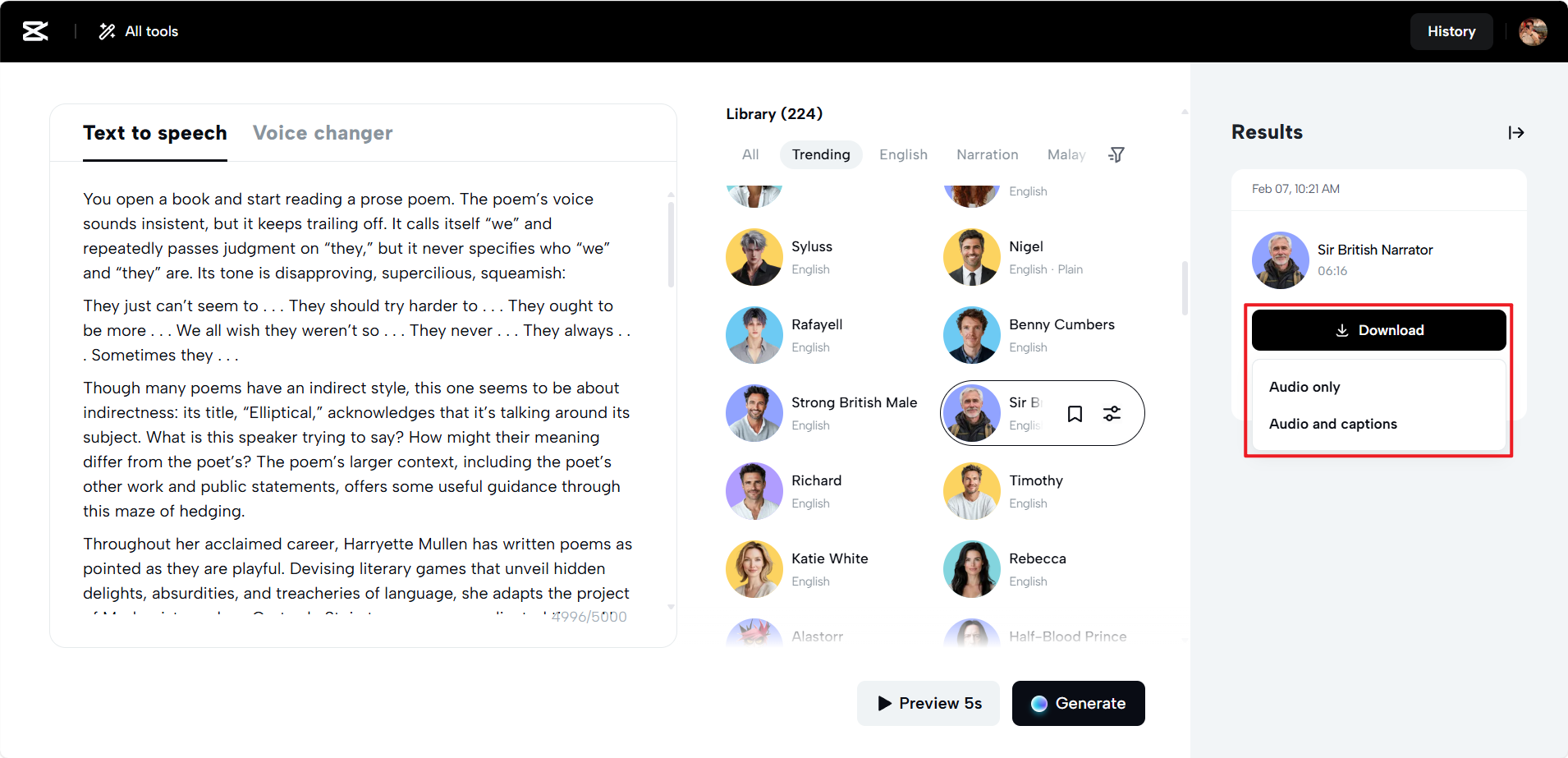 Crisp, high-quality audio