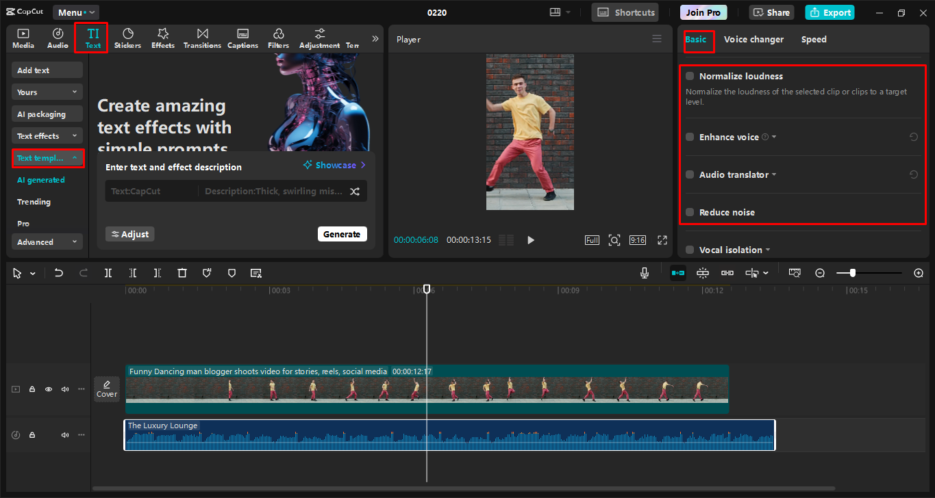 A videó fokozása a CapCut asztali videószerkesztő különböző funkcióival