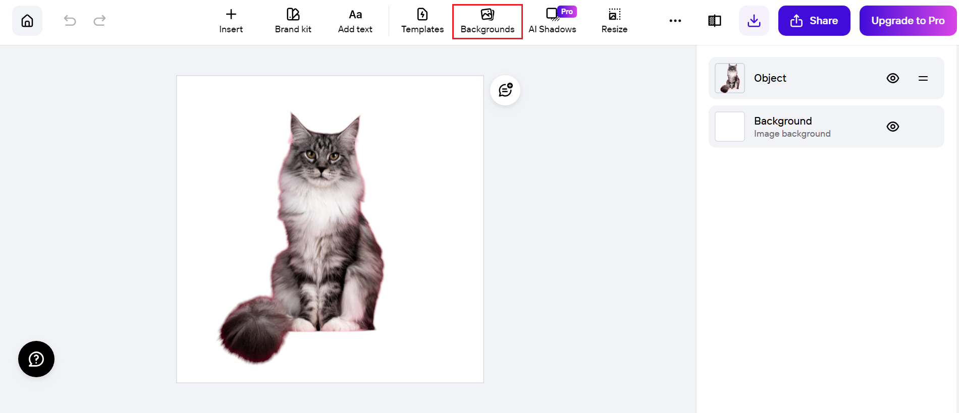 Agregar fondo a la foto en línea