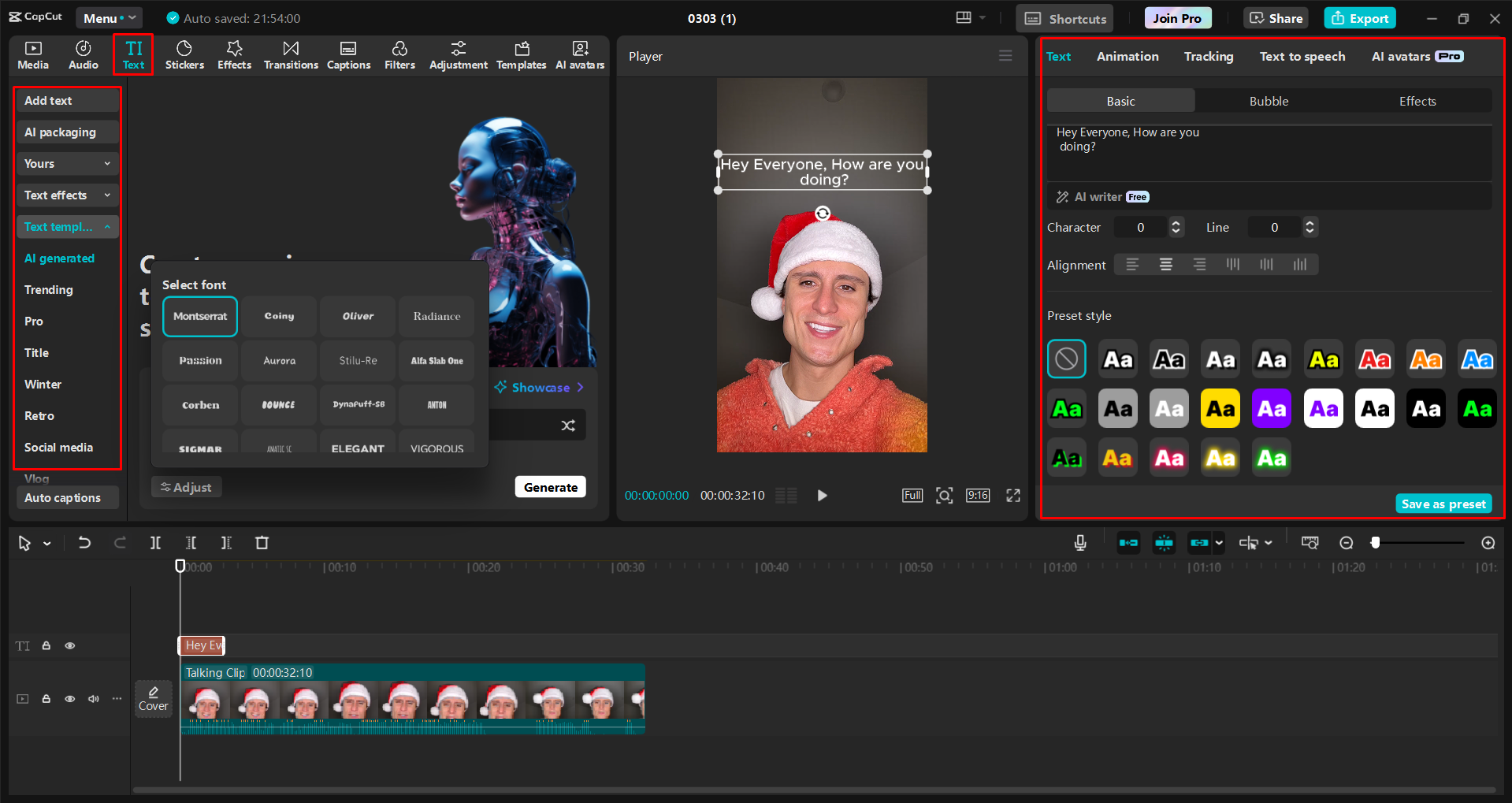 Adding and animating text in the CapCut desktop video editor
