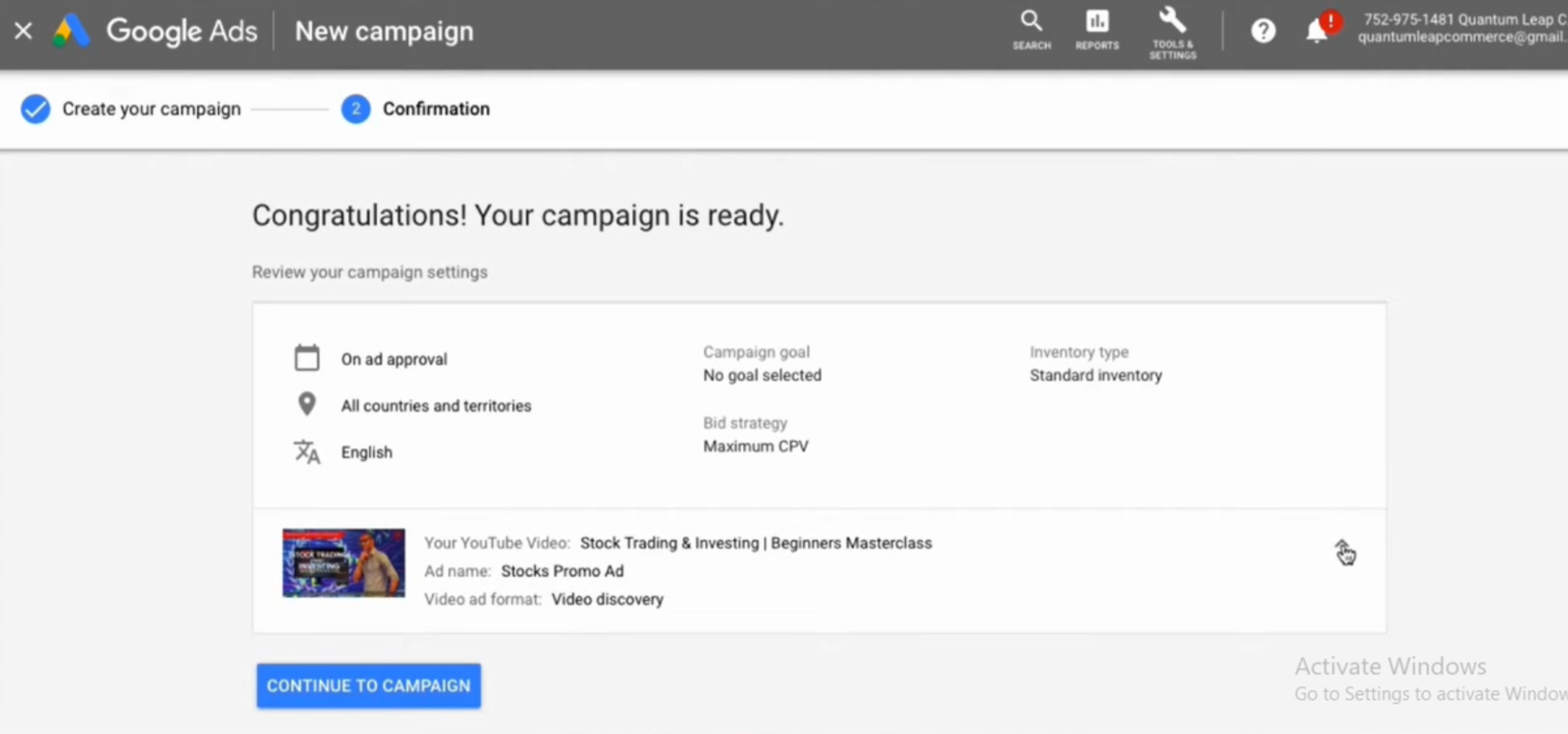 Uploading your video ad to Youtube