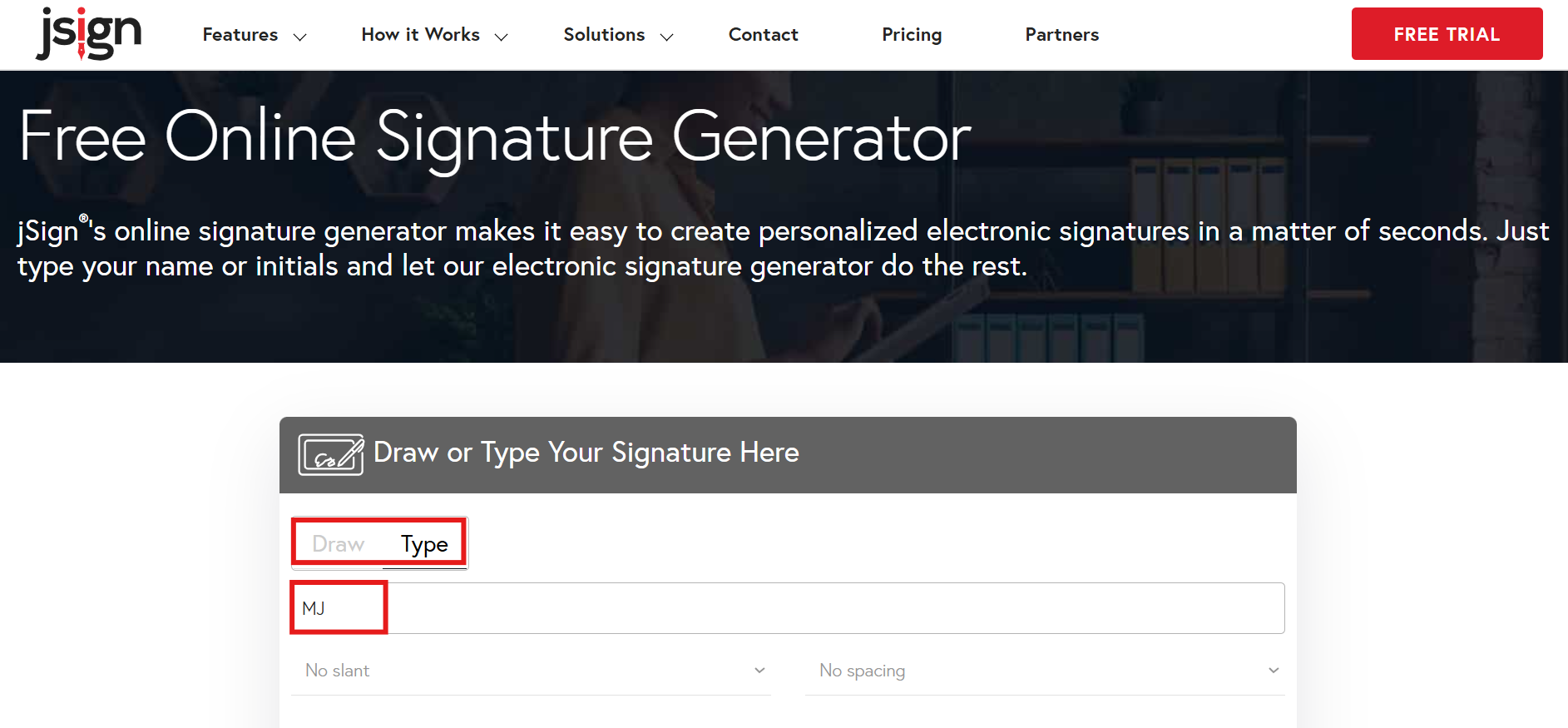 Digite sua assinatura