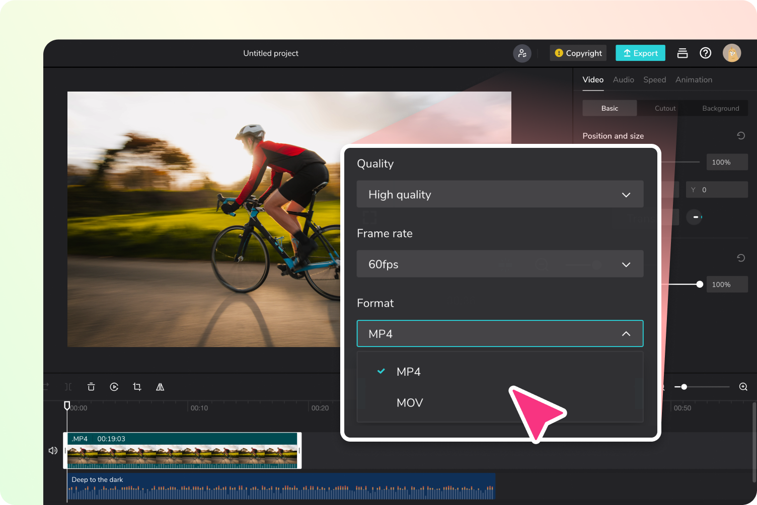 Step 2: Edit and convert MOV to MP4