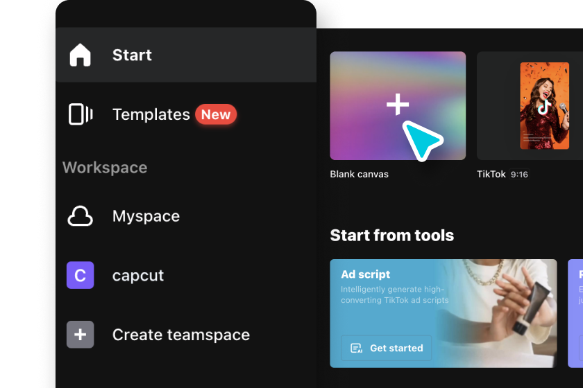 Select a template or start with a blank canvas