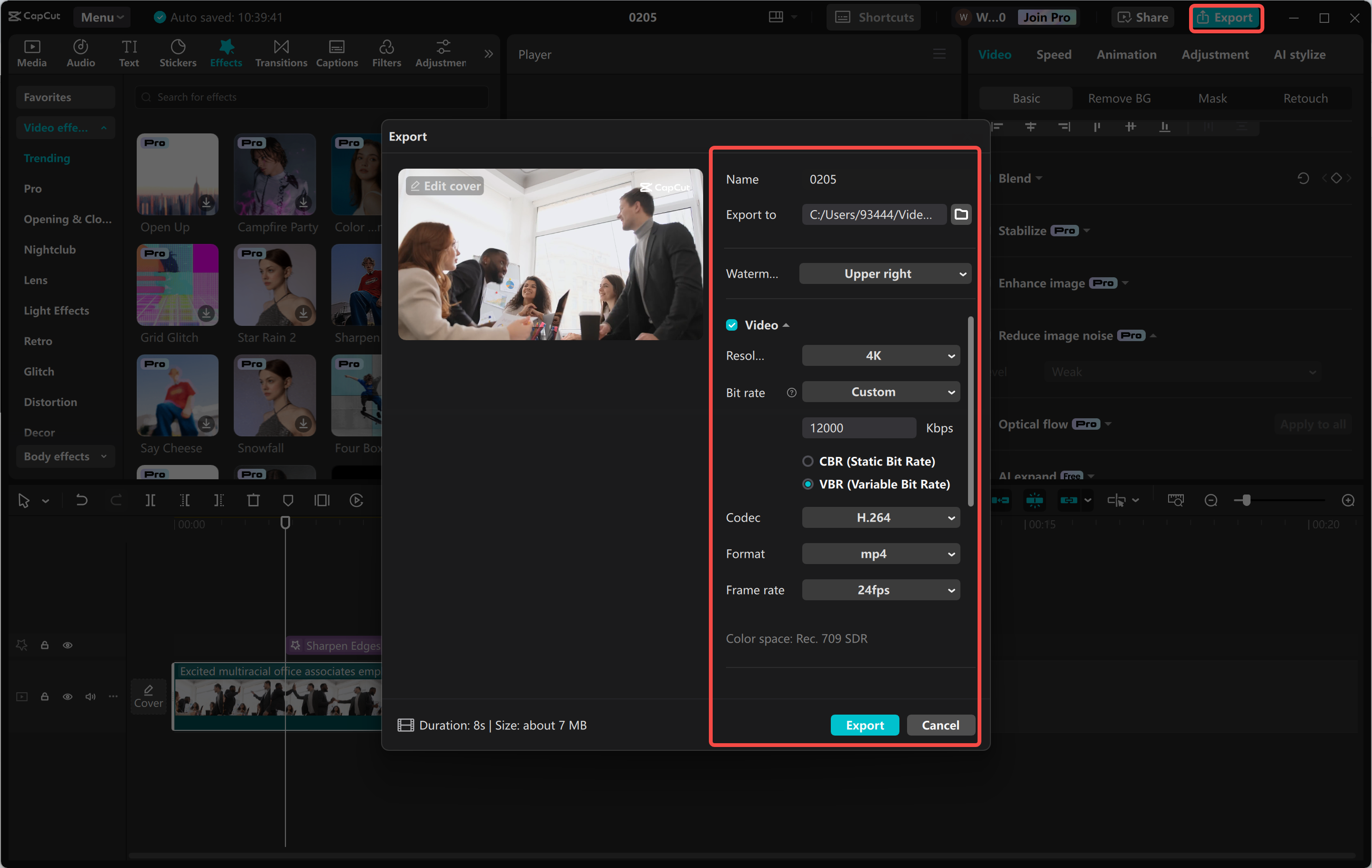 Exportieren eines Videos aus dem CapCut Desktop-Video-Editor