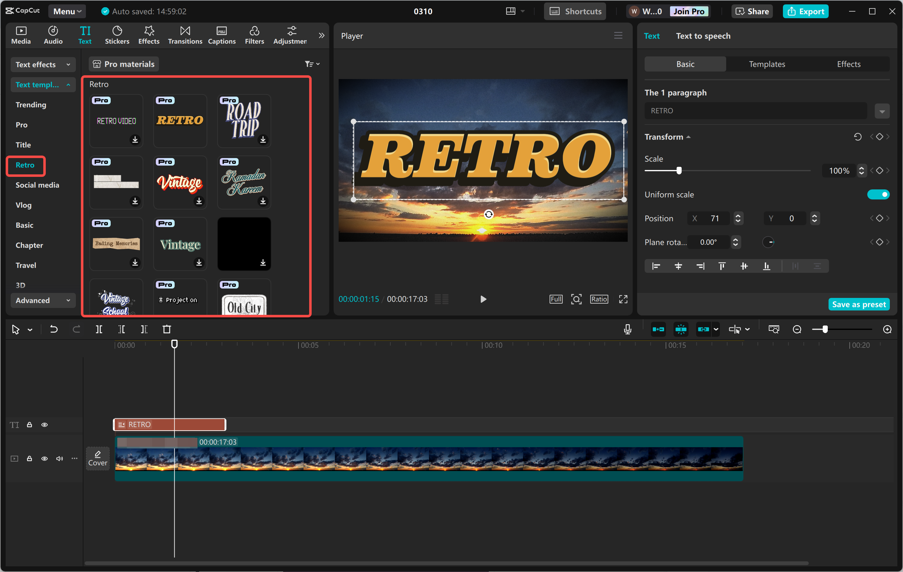 The interface of Gifgit - a quick way to add writing to GIFs