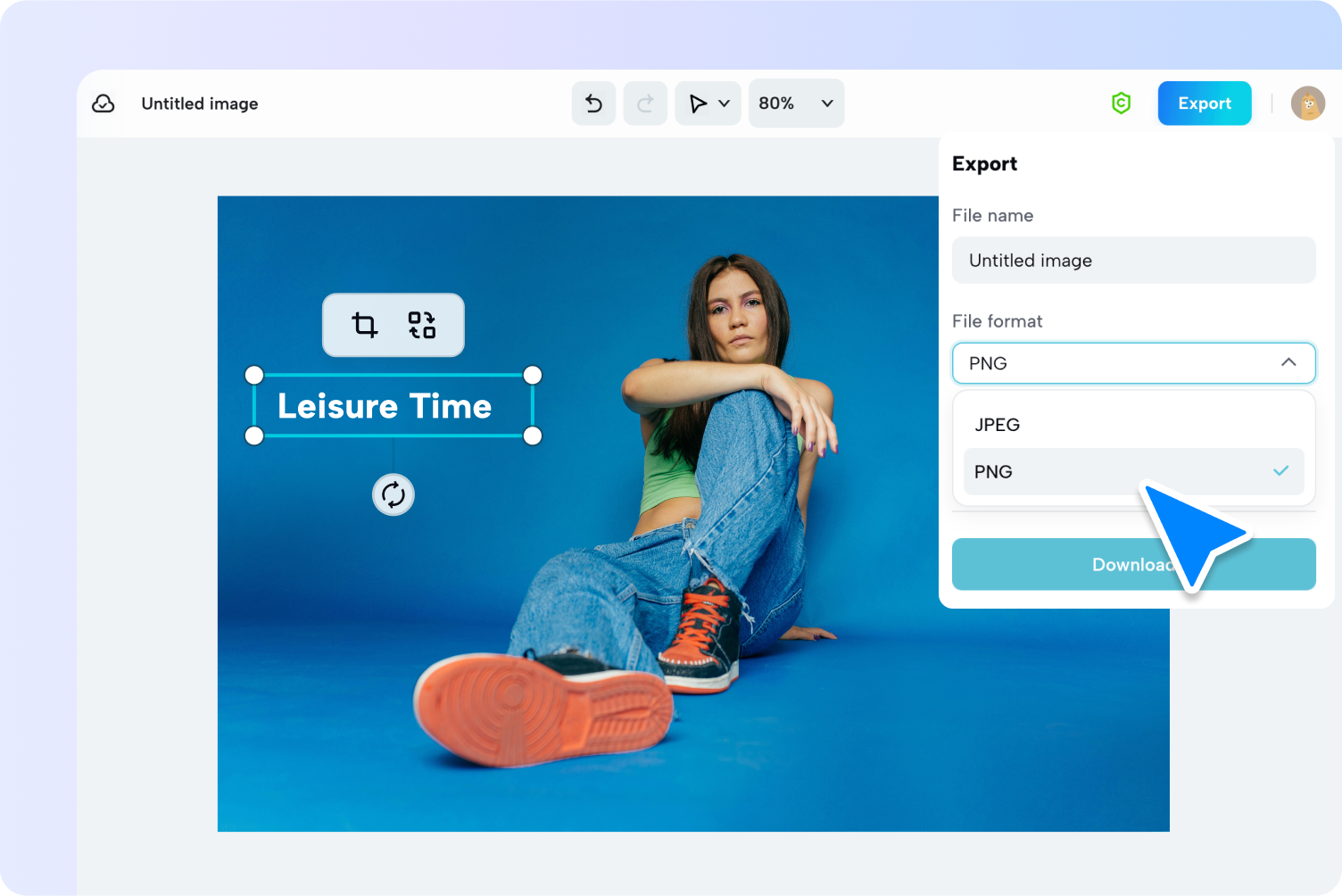 Βήμα 3: Εξαγωγή της εικόνας που έχει μετατραπεί από JPG σε PNG