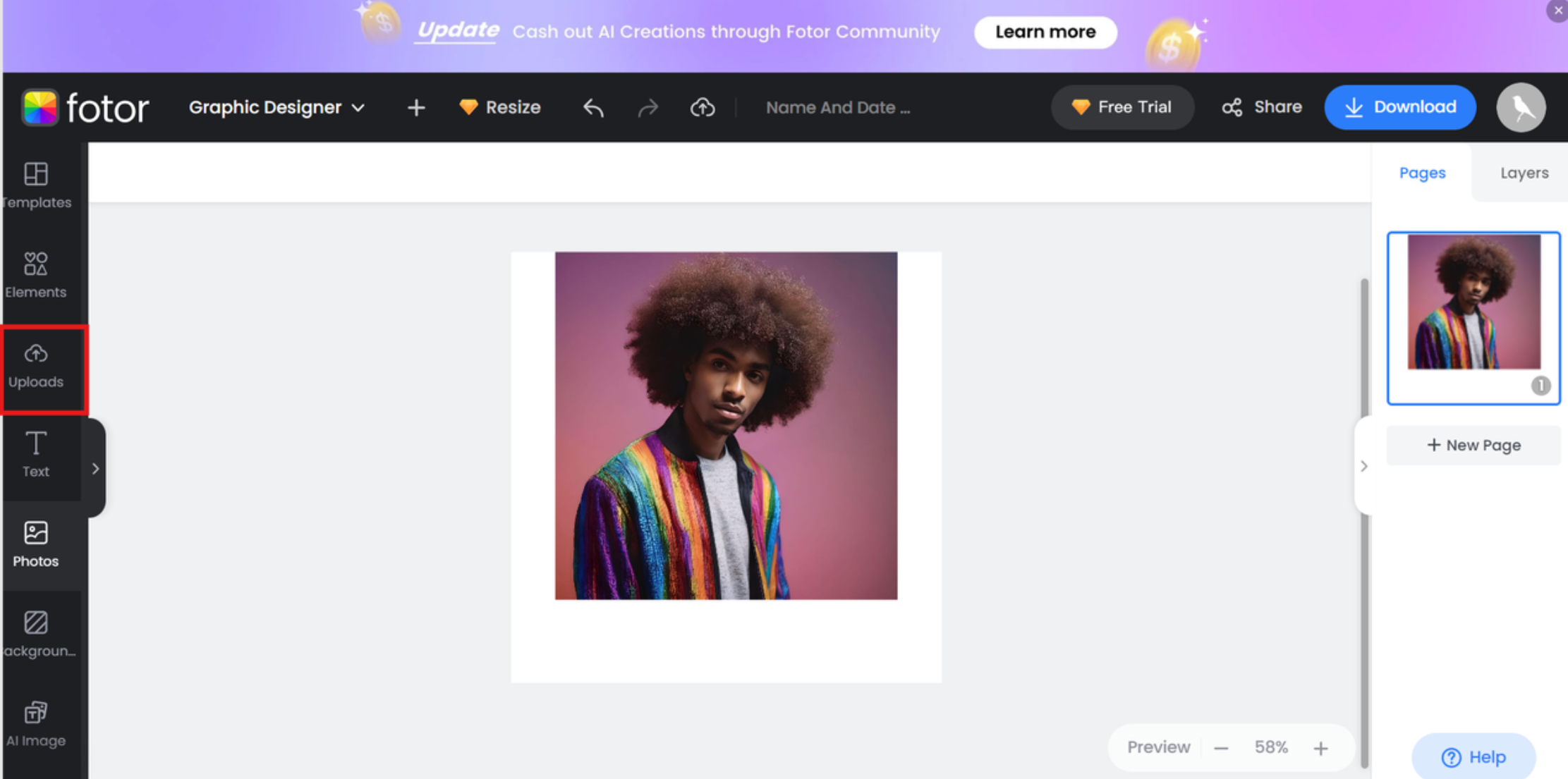 Upload photo add name and date