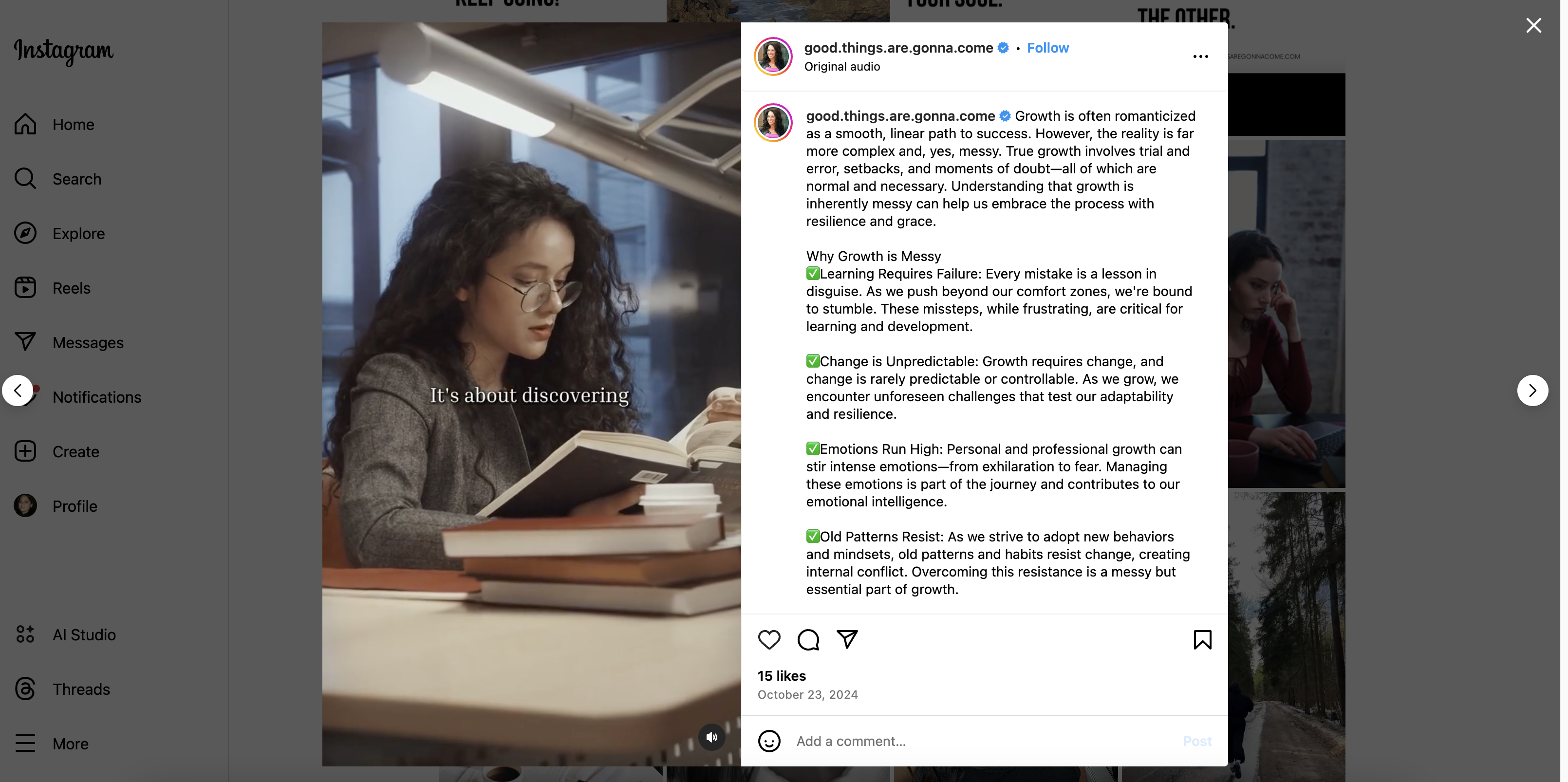 Rozwój osobisty i sposób myślenia Reel