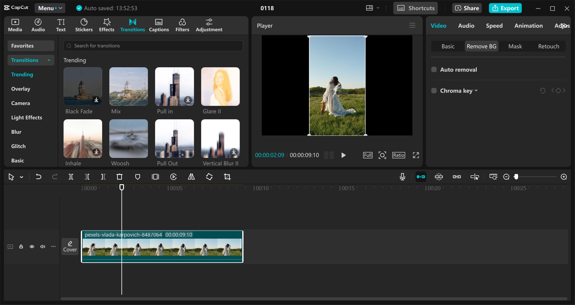 Editing interface of the CapCut desktop video editor - the best tool to create a Short from YouTube video