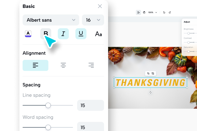 Customize the Thanksgiving poster design