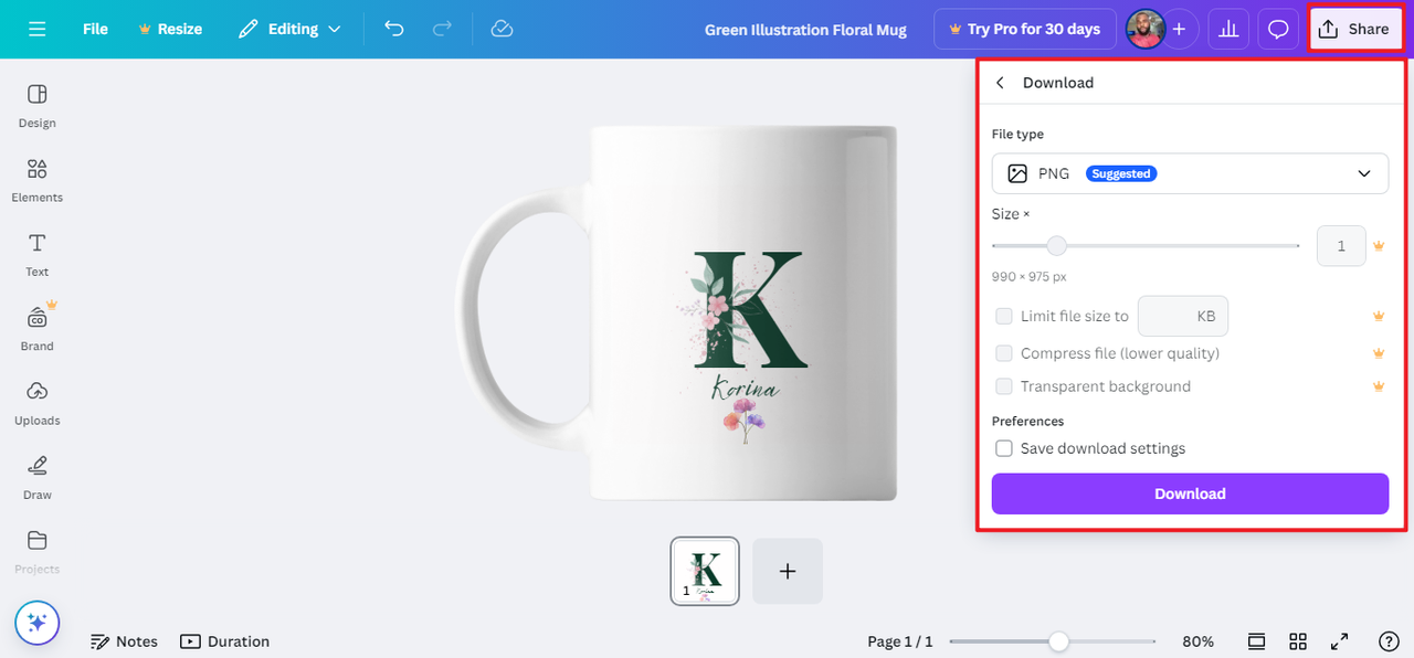 プレビューとエクスポート