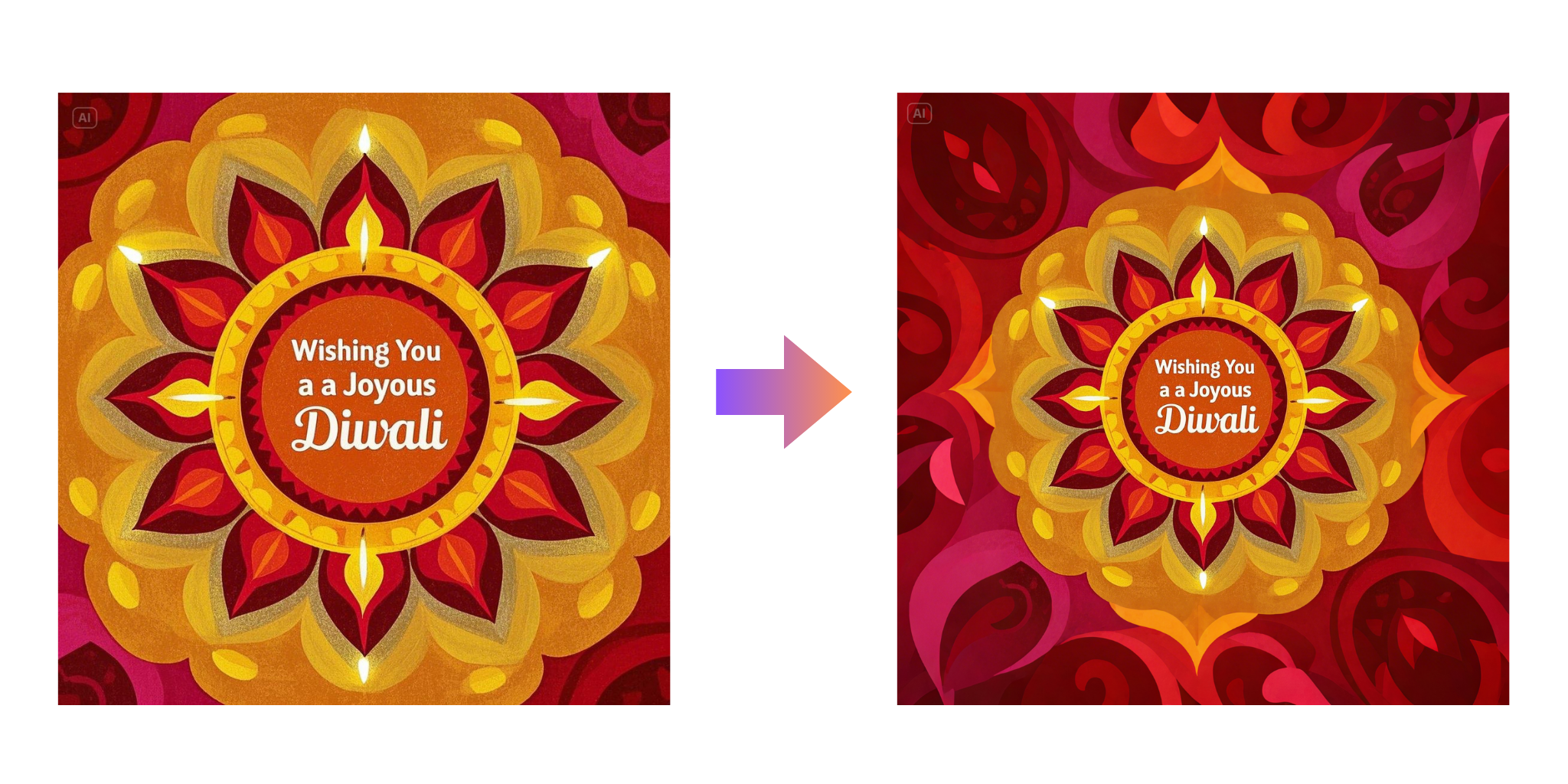design del biglietto d'auguri di Deepavali
