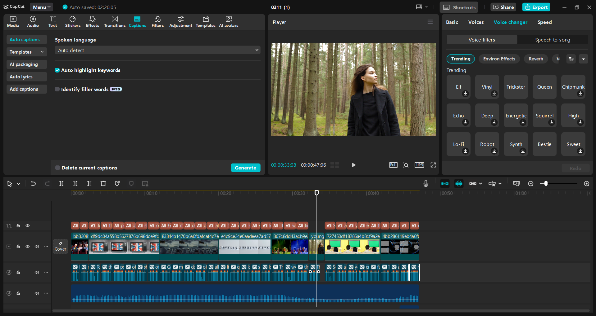 Antarmuka editor video desktop CapCut - cara mudah untuk mengkonversi skrip ke video