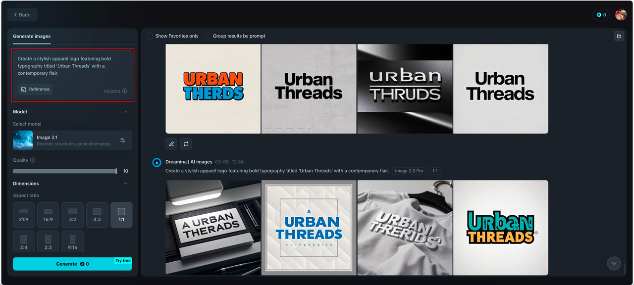 Skriv ner klädlogotypen