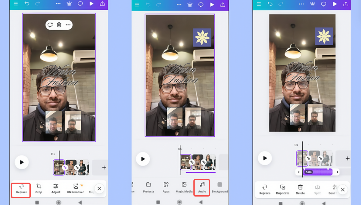 Média és hang hozzáadása
