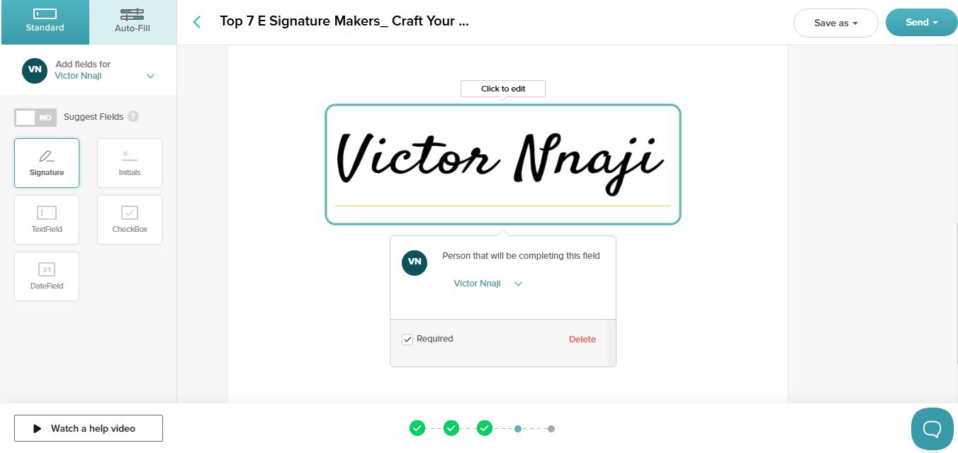 온라인으로 무료 전자 서명 생성기