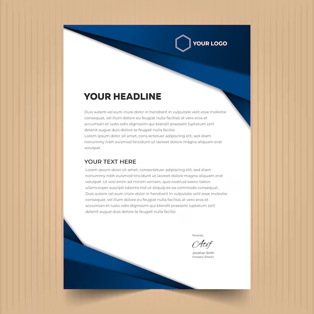 Financial letterhead