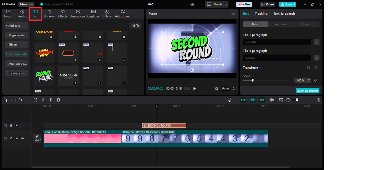 Fügen Sie Ihren Text hinzu
