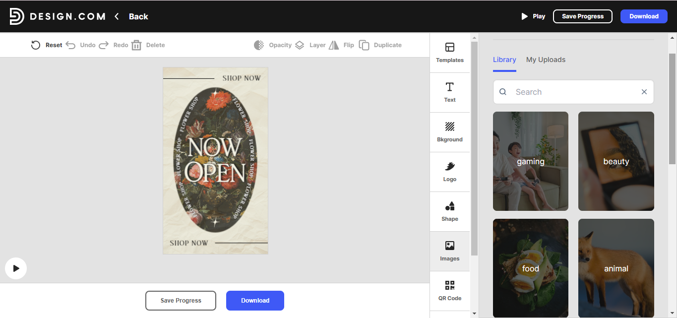 Antarmuka Design.com - pembuat gulungan yang andal gratis untuk digunakan