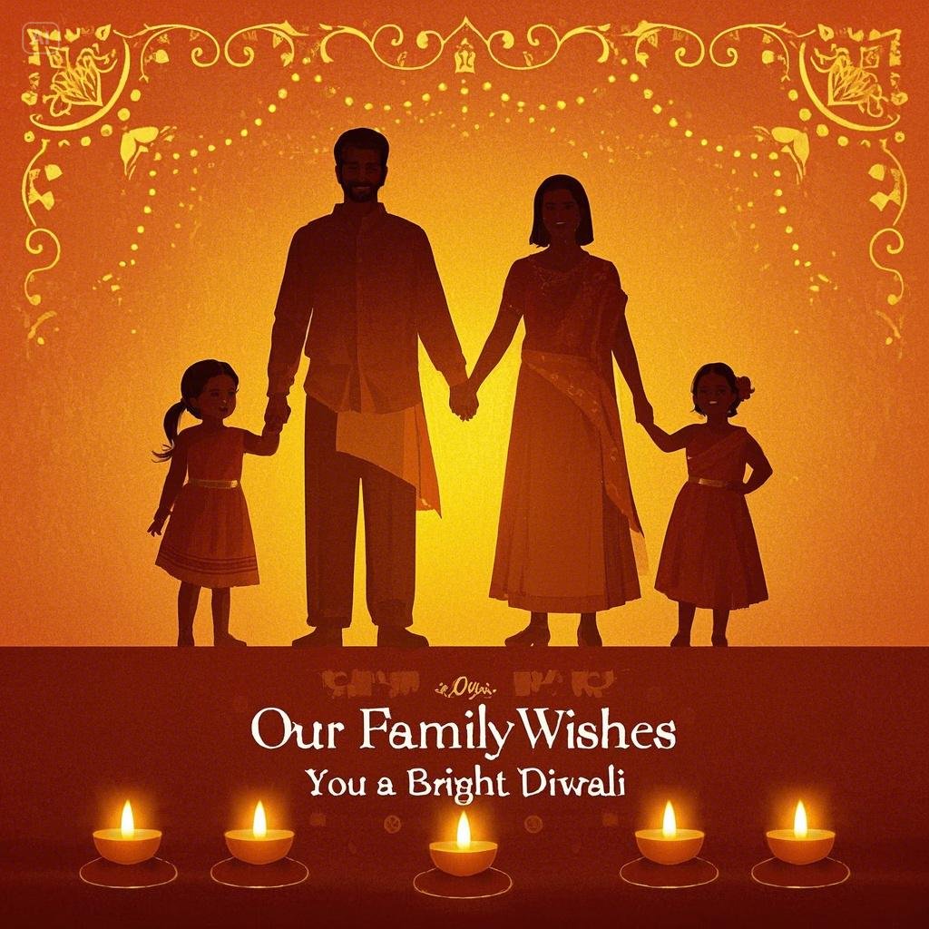 Carta tradizionale del Diwali felice