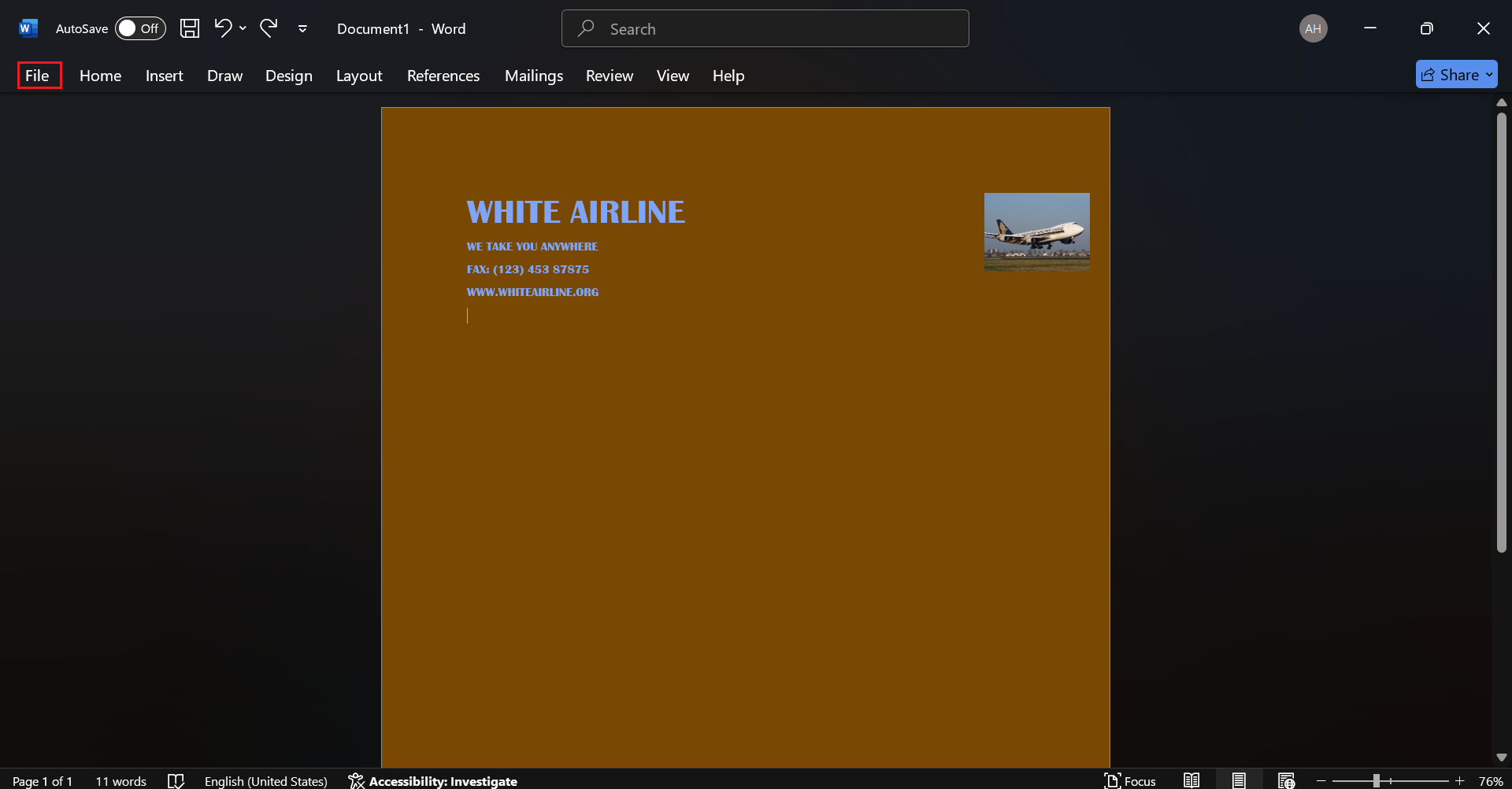 Trabalhos Letterhead template microsoft word: