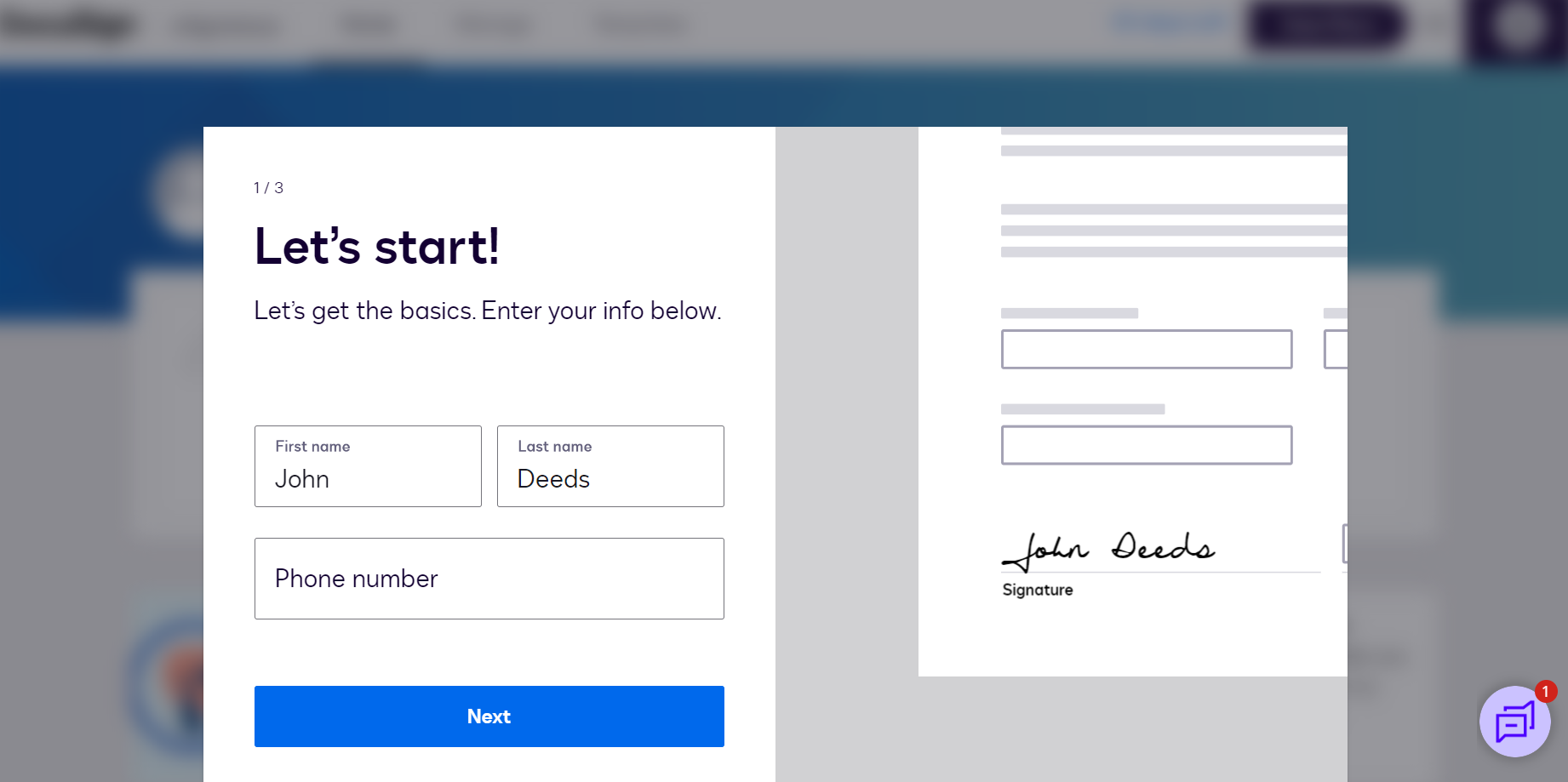 Generate handwritten signature with Docusign
