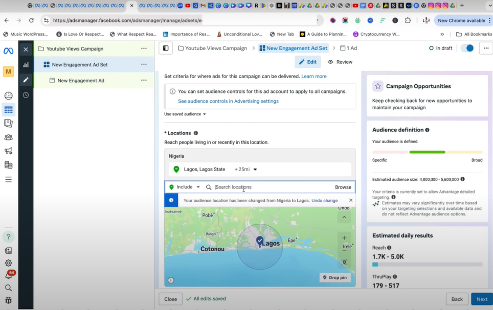 A Facebook hirdetések beállításának testreszabása a YouTube-videó népszerűsítéséhez