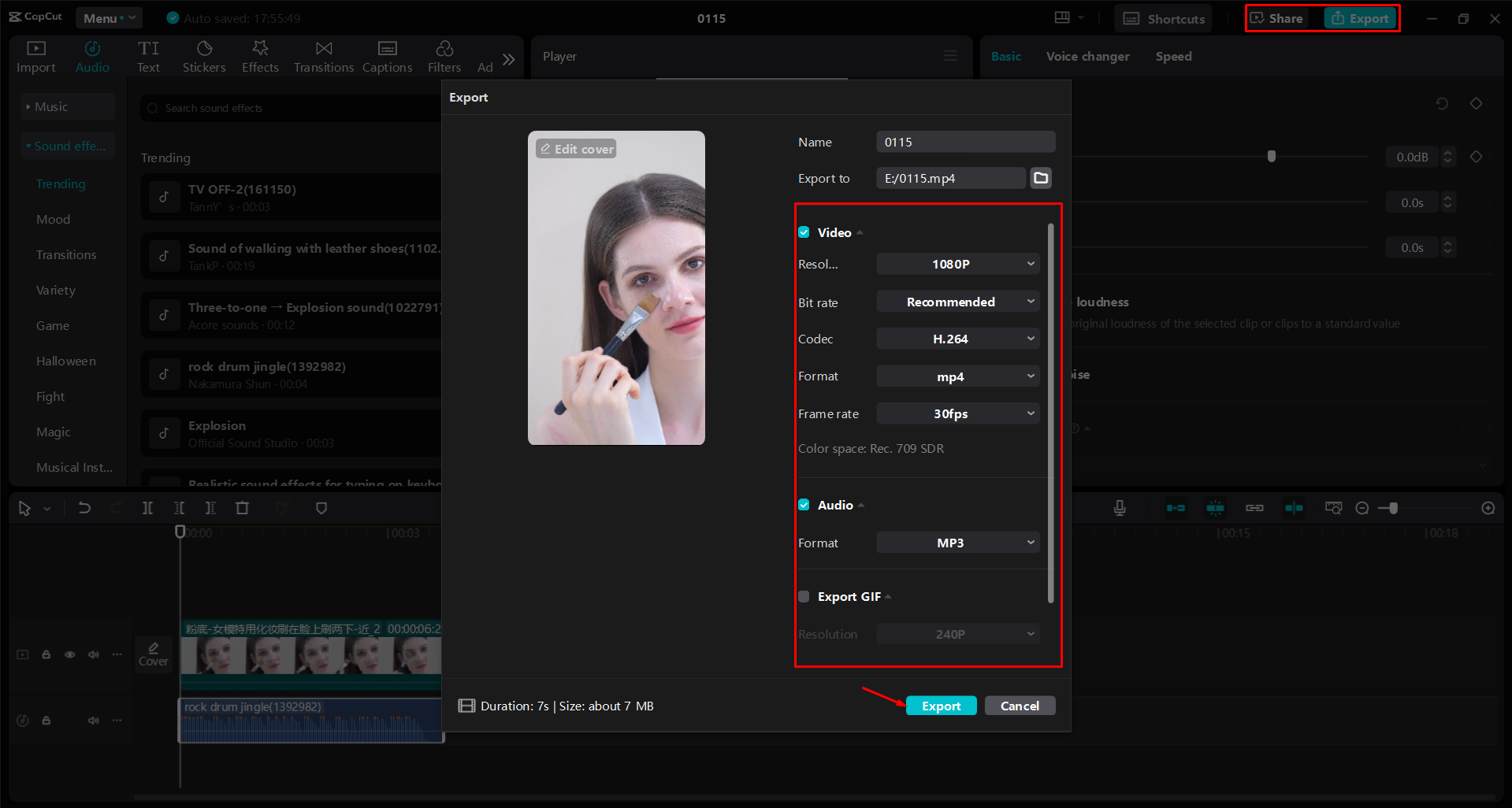 Een video exporteren vanuit de CapCut desktop video-editor