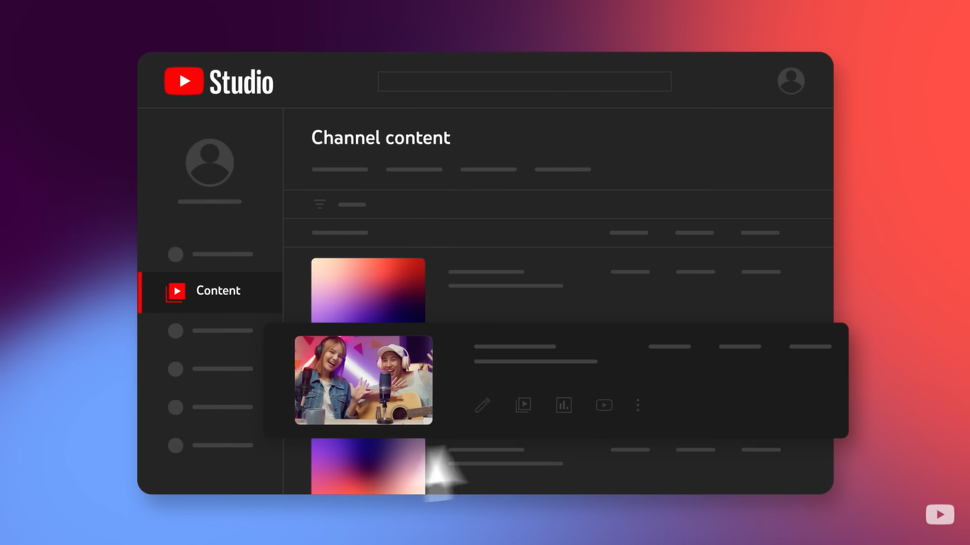 Opening the YouTube video editor